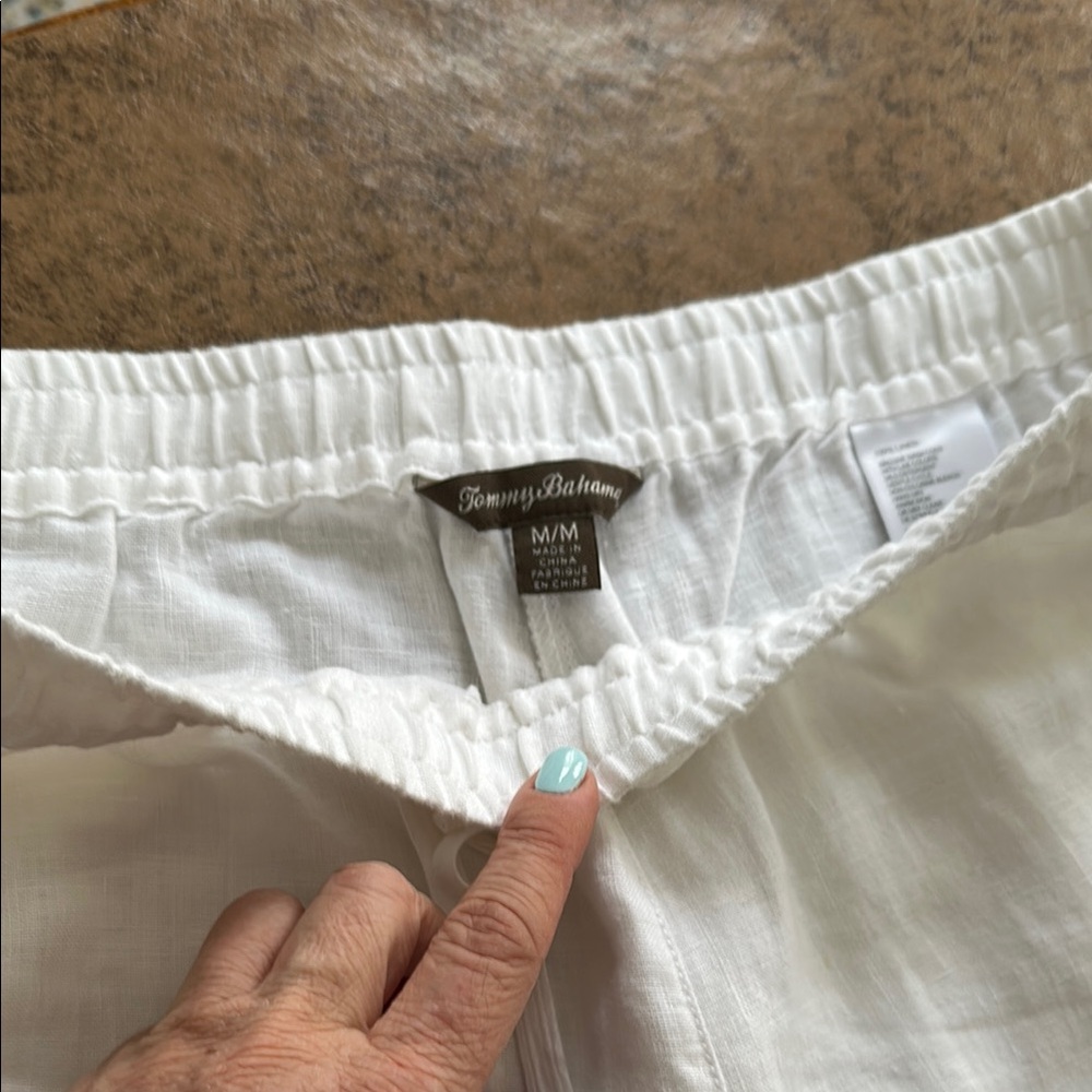 Tommy Bahama  Two Palms high waist white linen pants